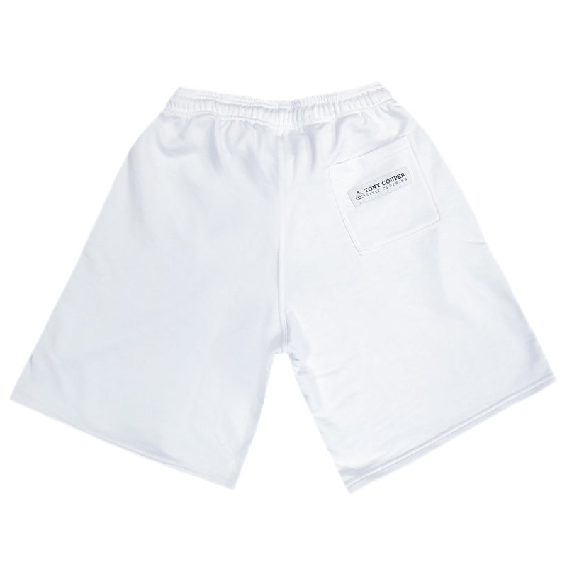 Tony couper - V23/18 - silver logo shorts - white