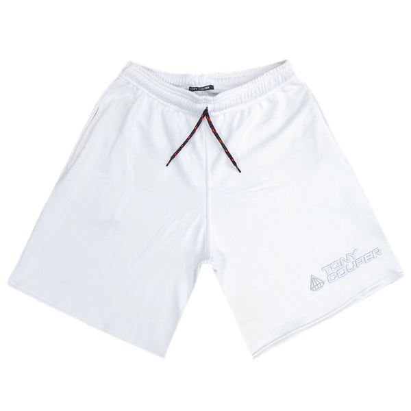 Tony couper - V23/18 - silver logo shorts - white