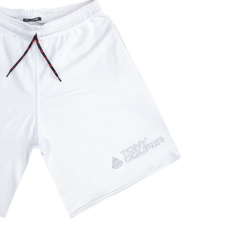 Tony couper - V23/18 - silver logo shorts - white