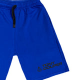 Tony couper - V23/67 - oversized black logo shorts - blue