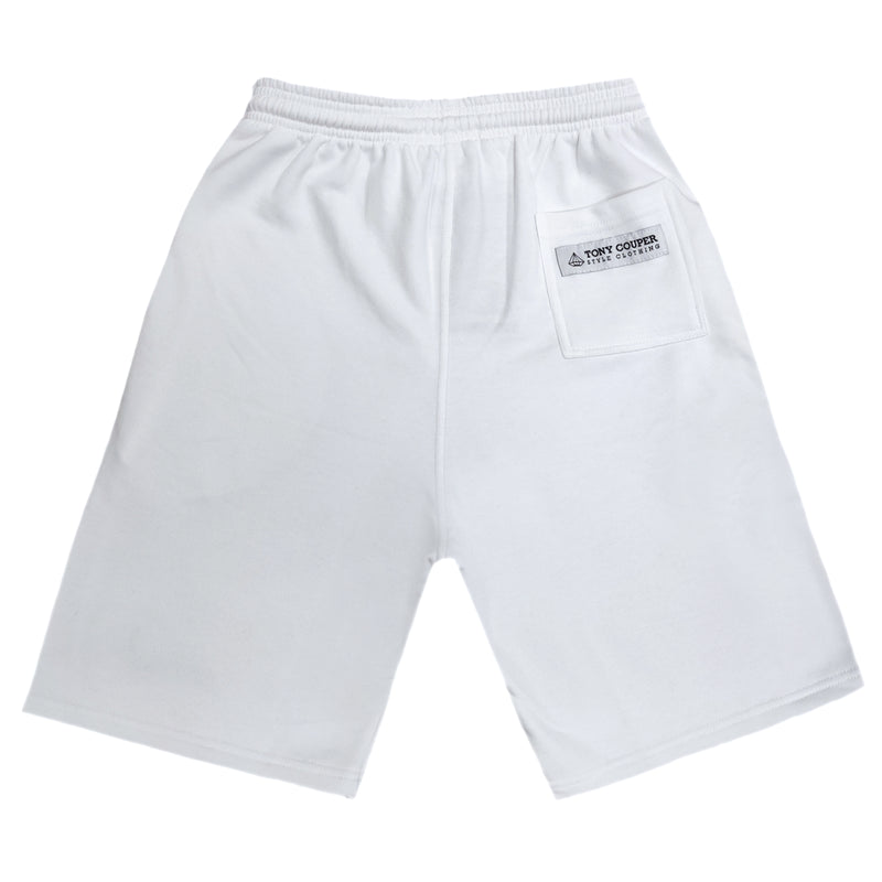 Ανδρική βερμούδα Τony couper - V24/3 - PATCH LOGO shorts λευκό