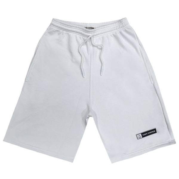 Ανδρική βερμούδα Τony couper - V24/3 - PATCH LOGO shorts λευκό