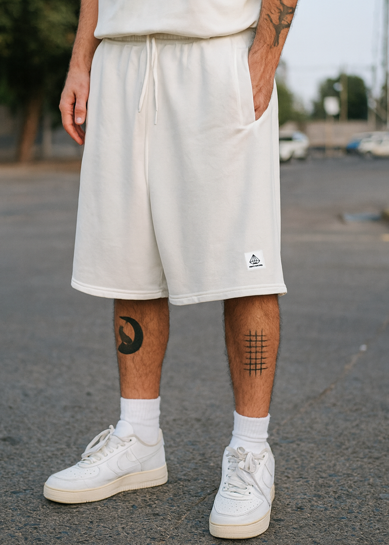Ανδρική βερμούδα Tony Couper - V25/5 - black cube shorts off white