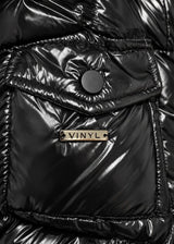 VINYL ART CLOTHING - Ανδρικό μπουφάν Glossy puffer  - Μαύρο 28530-01