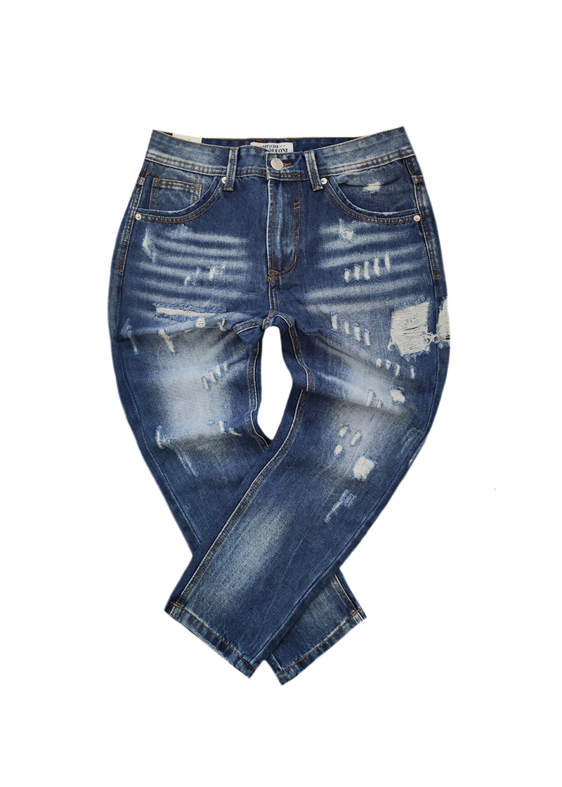 Ανδρικό jean παντελόνι GUF - VIP2670- loose fit denim jeans μπλε