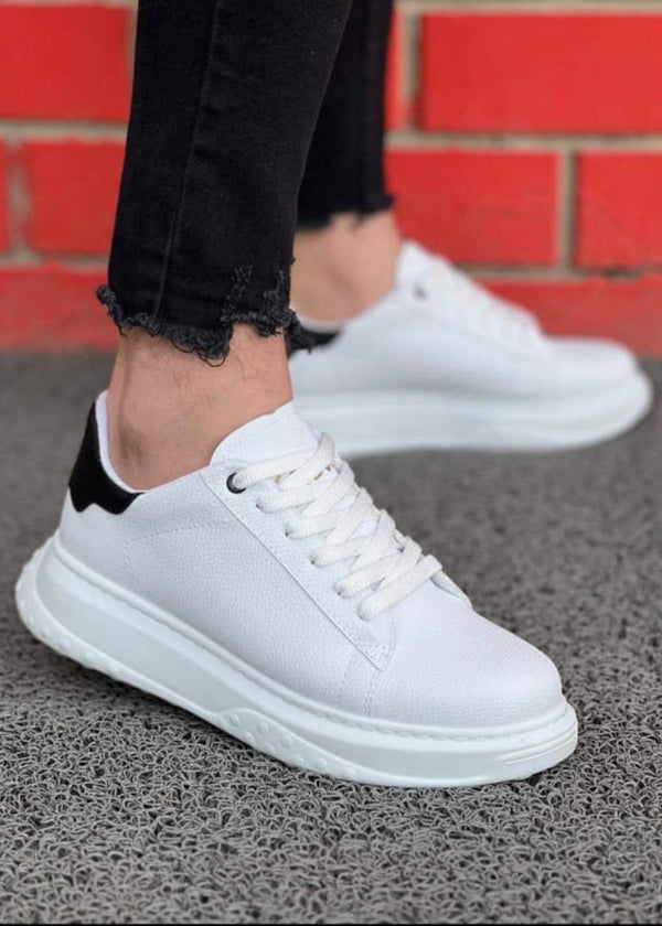 Ανδρικό παπούτσι GUF - SalwoGNG1 - white lined sneakers λευκό