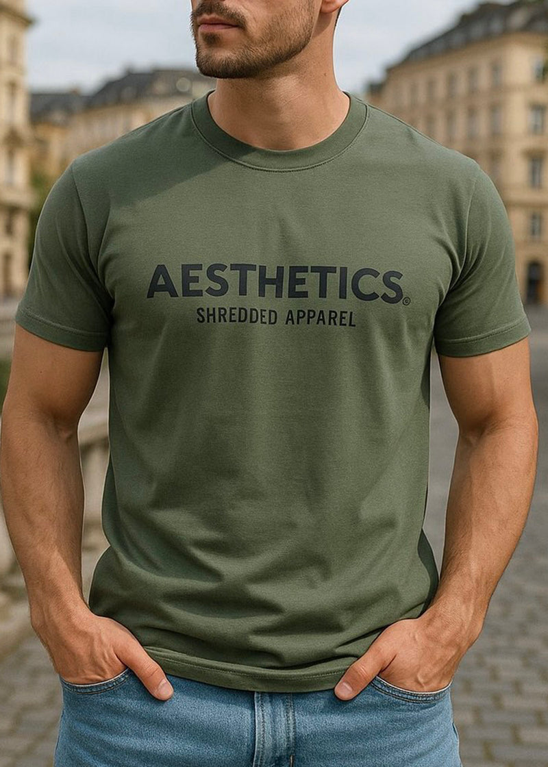 Κοντομάνικη μπλούζα Body Staff - BS-221 - aesthetics logo regular fit t-shirt χακί