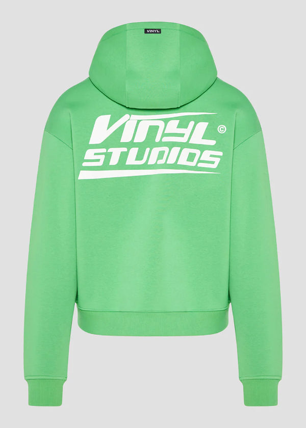 Ανδρικό μακρυμάνικο φούτερ με κουκούλα Vinyl Art Clothing -43434-20 - Studios v beat hoodie cotton oversized πράσινο