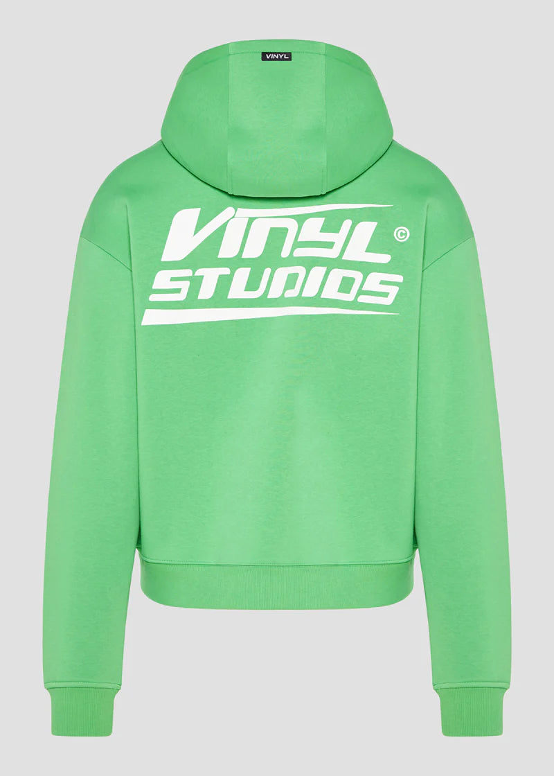 Ανδρικό μακρυμάνικο φούτερ με κουκούλα Vinyl Art Clothing -43434-20 - Studios v beat hoodie cotton oversized πράσινο