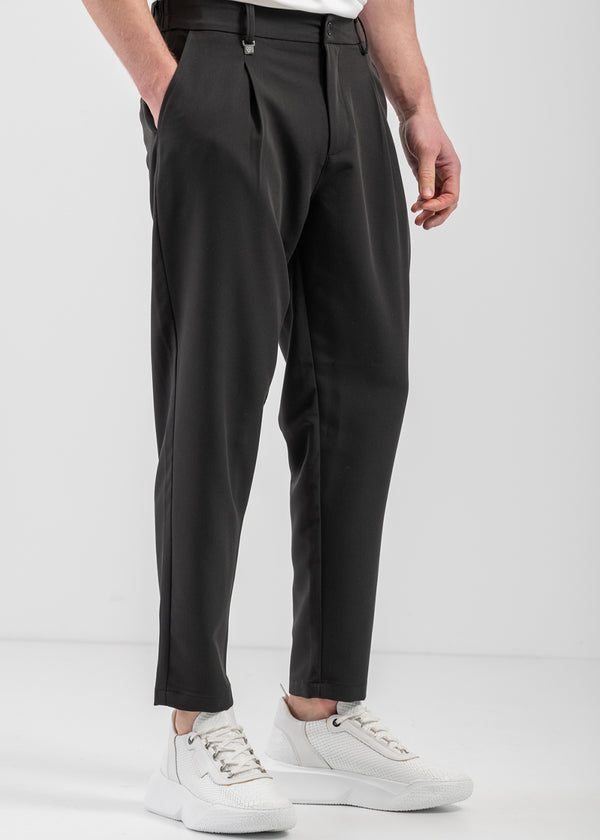 Ανδρικό υφασμάτινο παντελόνι - VITTORIO - 500-25-ARZANO - fabric pants regular fit μαύρο