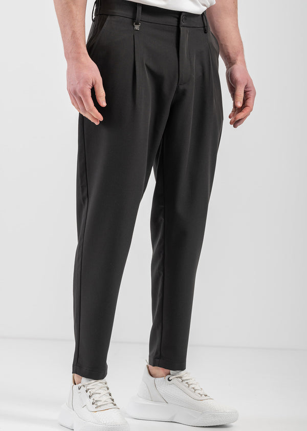 Ανδρικό υφασμάτινο παντελόνι - VITTORIO - 500-25-ARZANO - fabric pants regular fit μαύρο