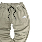 Clvse society - W22-150 - small white logo pants - olive