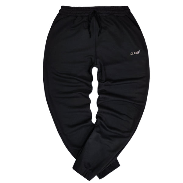 Close society - W23-106 - glossy logo sweatpants - black