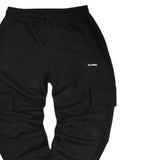 Close society - W23-108 - simple logo cargo sweatpants - black