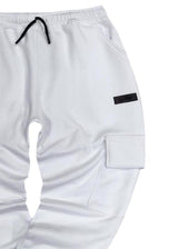 Ανδρική φόρμα cargo Close society - W23-109 - black rectang logo λευκό