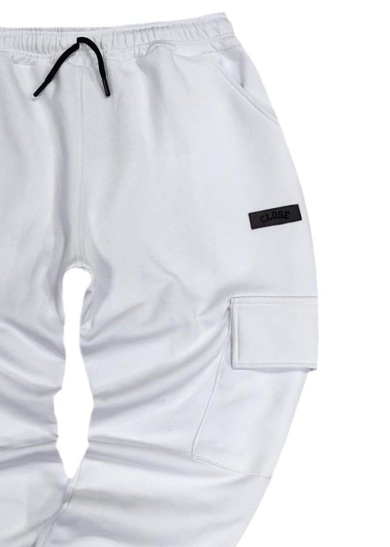 Ανδρική φόρμα cargo Close society - W23-109 - black rectang logo λευκό