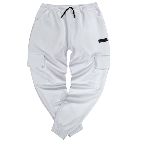 Close society - W23-109 - patch cargo sweatpants - white
