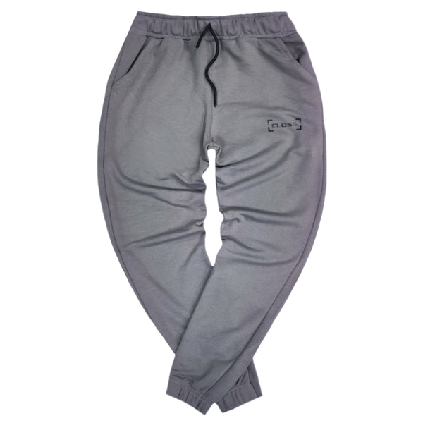 Close society - W23-121 - borde logo pants - grey