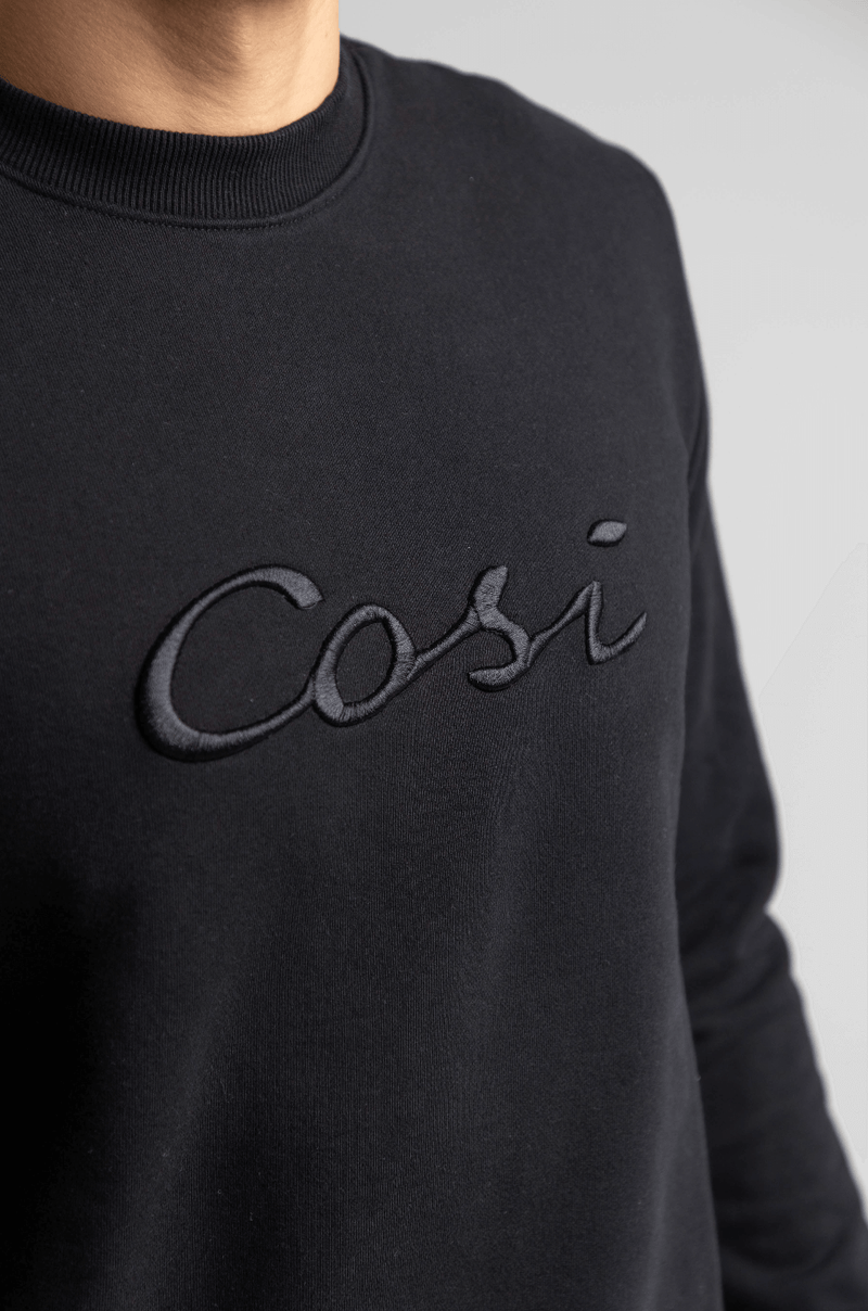 Cosi jeans - 62-W23-62 - logo crewneck - black