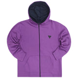 Clvse society - W23-700 - triangle logo jacket - purple