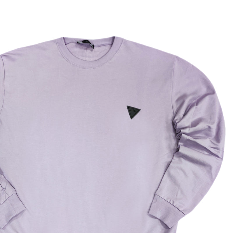 Close society - W23-810 - triangle logo sweatshirt - purple