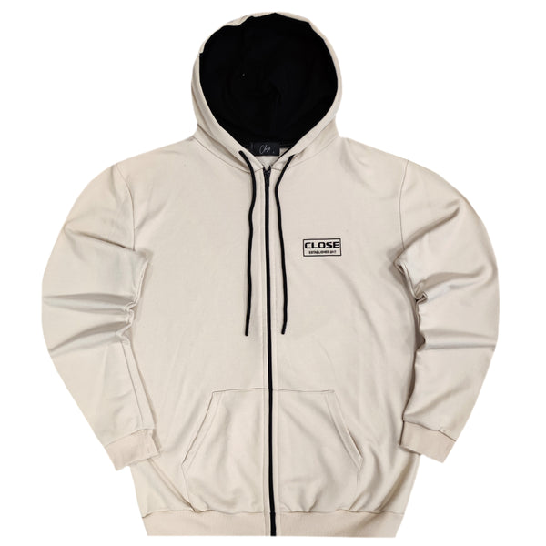 Close society - W23-831 - frame logo jacket - beige