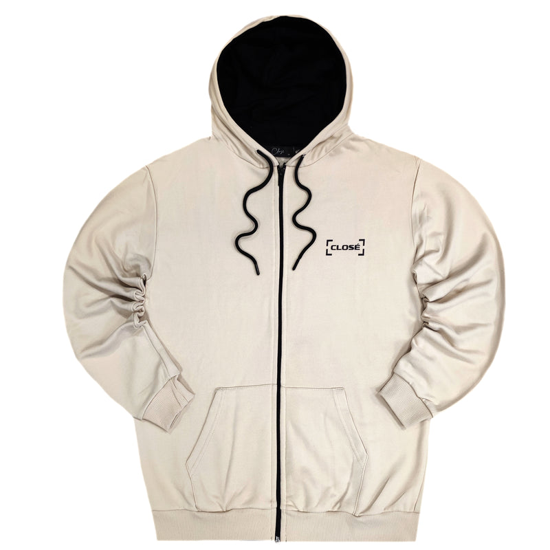 Close society - W23-833 - border logo jacket - beige