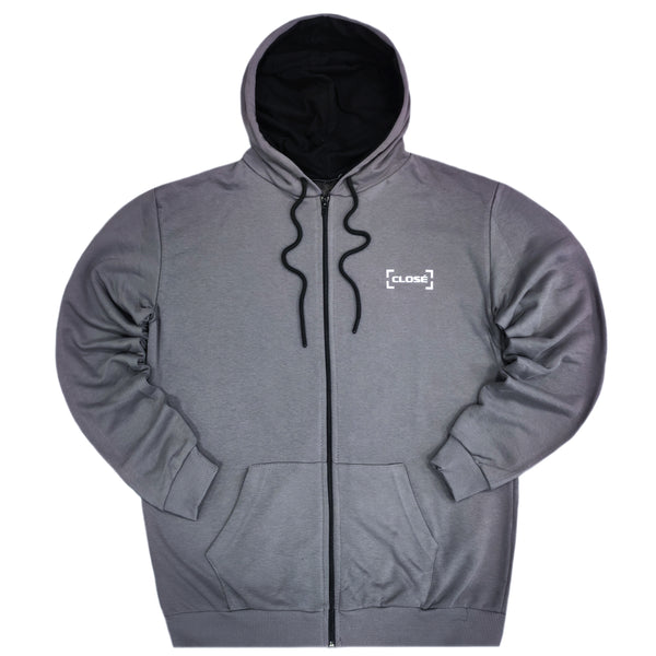 Clvse society - W23-833 - border logo jacket - grey