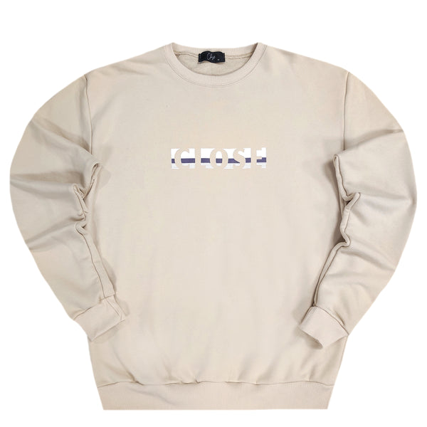 Close society - W23-851 - striped logo - beige