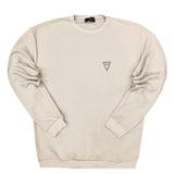 Close society - W23-865 - triangle logo sweatshirt - beige