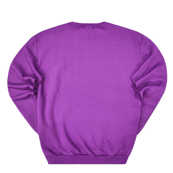 Close society - W23-865 - neon logo sweatshirt - magenta