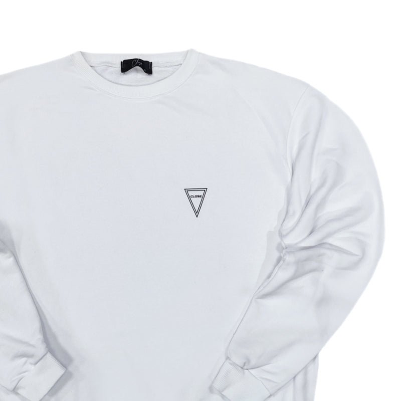 Close society - W23-865 - triangle logo sweatshirt - white