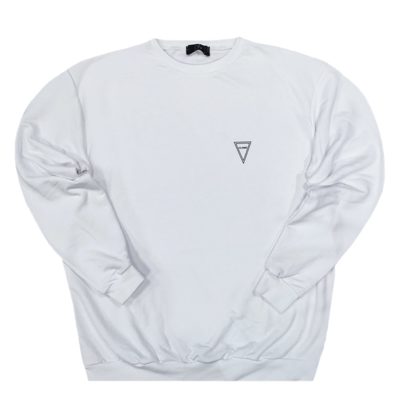 Close society - W23-865 - triangle logo sweatshirt - white