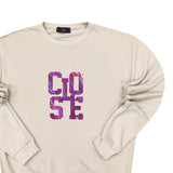 Close society - W23-870 - connected logo sweatshirt - beige