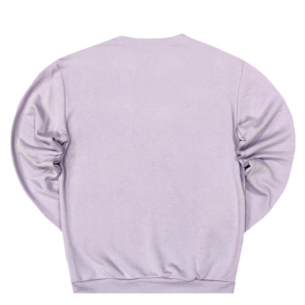 Close society - W23-870 - connected logo sweatshirt - lilac