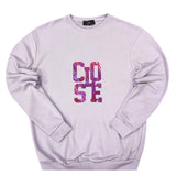 Close society - W23-870 - connected logo sweatshirt - lilac