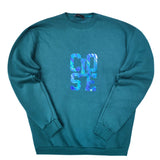 Close society - W23-870 - connected logo sweatshirt - petrol