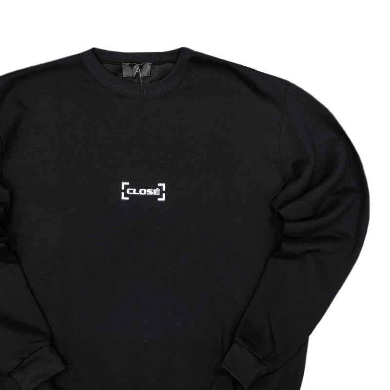 Close society - W23-871 - border logo sweatshirt - black