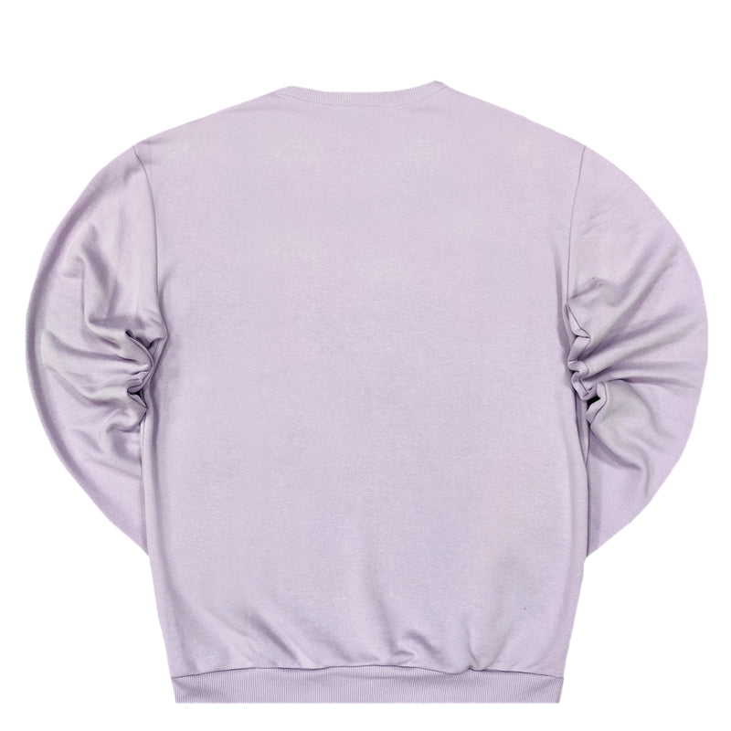 Close society - W23-871 - border logo sweatshirt - lilac