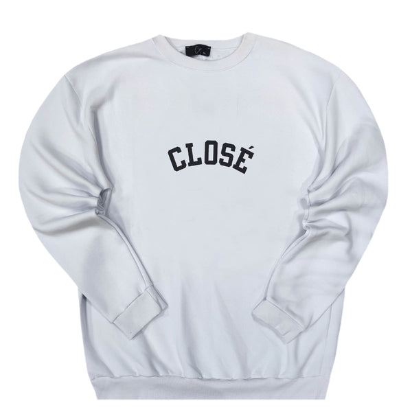 Close society - W23-873 - curved sweatshirt - white