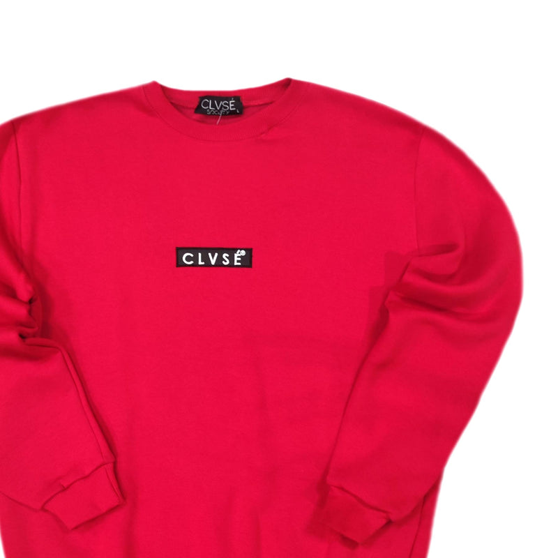 Close society - W23-874 - patch logo sweatshirt - red