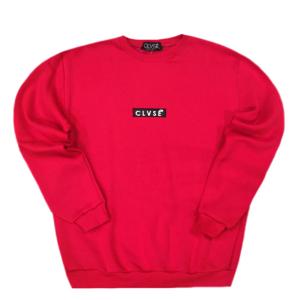 Close society - W23-874 - patch logo sweatshirt - red