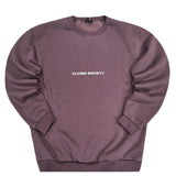 Close society - W23-877 - logo sweatshirt - purple