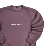 Close society - W23-877 - logo sweatshirt - purple