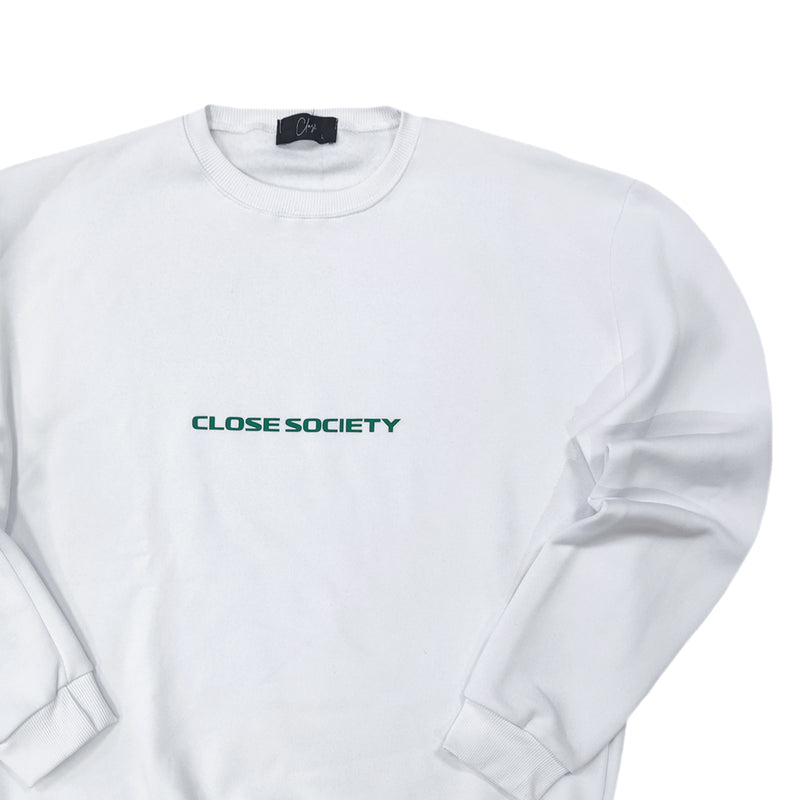 Close society - W23-877 - logo sweatshirt - white