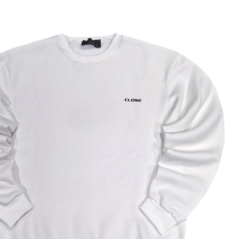 Close society - W23-881 - small logo sweatshirt - white