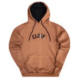 Close society - W23-916 - glossy big logo - brown