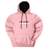 Close society - W23-917 - black half white logo - pink