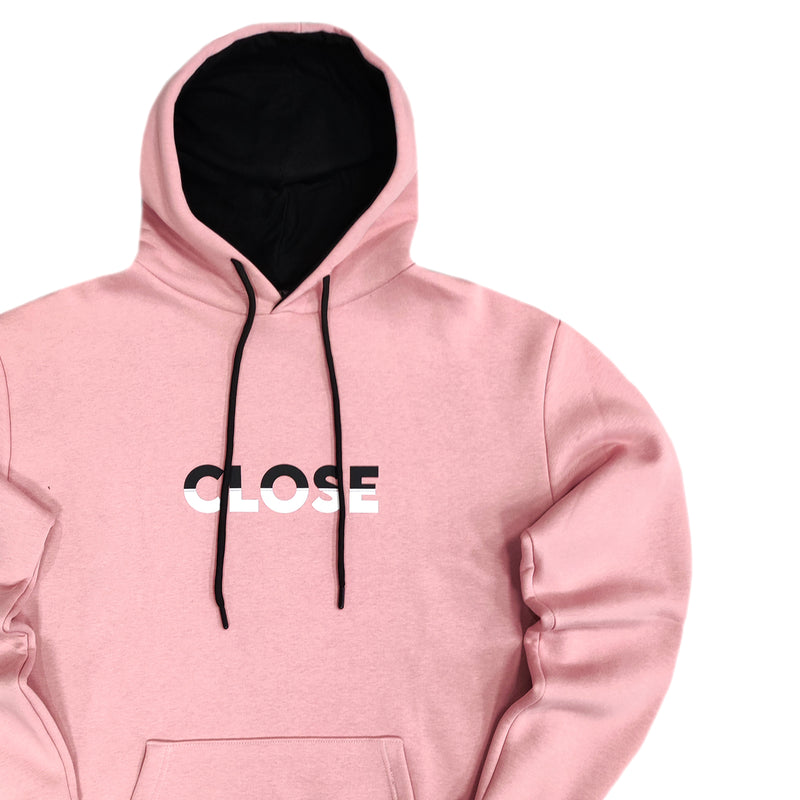 Close society - W23-917 - black half white logo - pink