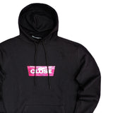 Close society - W23-920 - foux logo hoodie - black